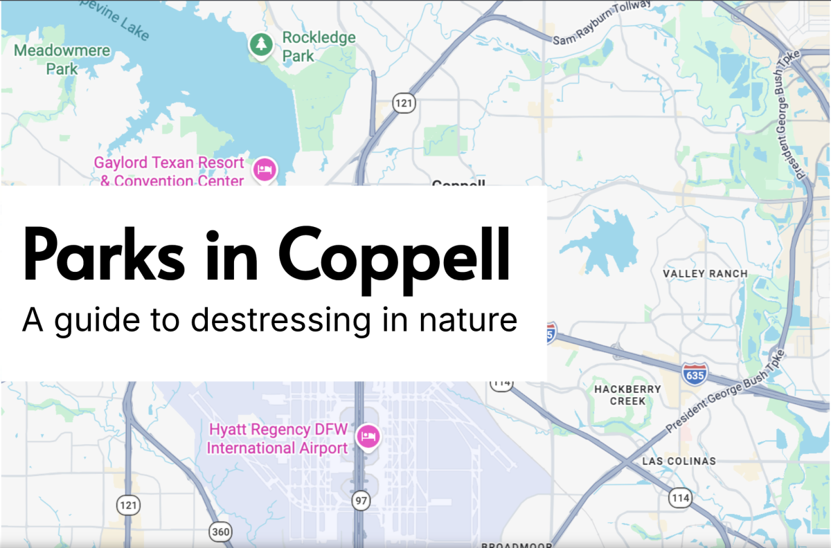 Many families, staff and students feel stressed during testing season at Coppell High School. The Sidekick staff writer Prakriti Srivats presents five parks in the DFW area that students can visit to relax and unwind. Interactive by Aarnav Munji.