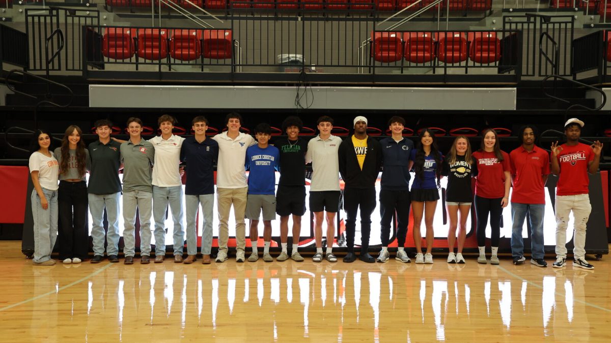 Seventeen Coppell seniors signed college letters of intent on Wednesday in CHS Arena. These Coppell athletes begin their next steps at the collegiate level. Photo courtesy of Michael Gutt 